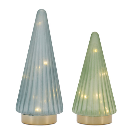 Lighted Glass Tree - 2 Sizes