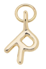 W Mini Initial Charm in Shiny Gold