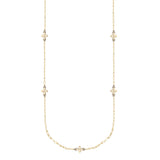 Believer Cross Station Necklace in Gold