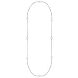 Believer Cross Station Necklace in Silver