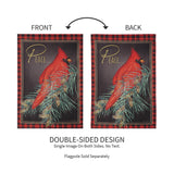Cardinal Peace Burlap Garden Flag