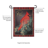 Cardinal Peace Burlap Garden Flag