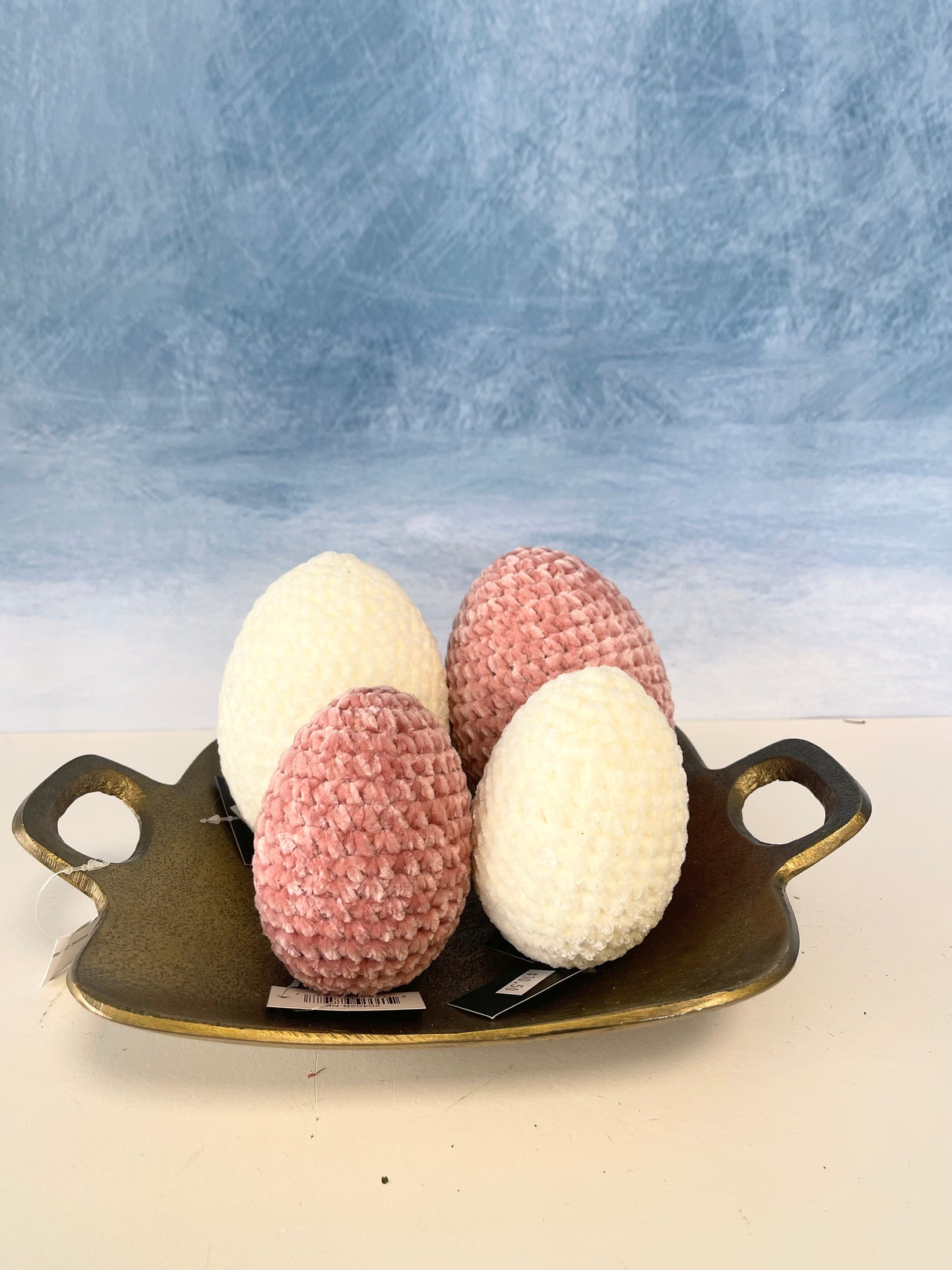 Large Pink Crochet Easter Egg