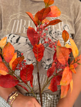 Orange Magnolia Leaf Spray