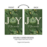 Greenery Joy To The World Suede Garden Flag