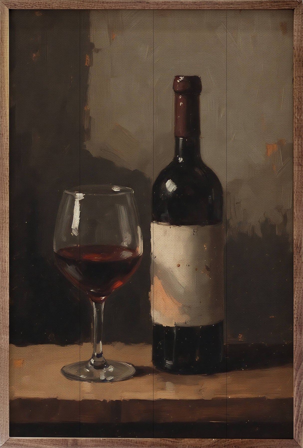 Red Wine Wood Art
