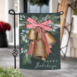 golden bells applique garden flag, outdoor safe, for farmhouse christmas home decor from Magnolias Home Decor