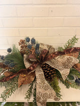 30" Pinecone Sparkle Swag