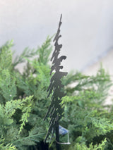 Small Winter Forest Metal Tree Stake