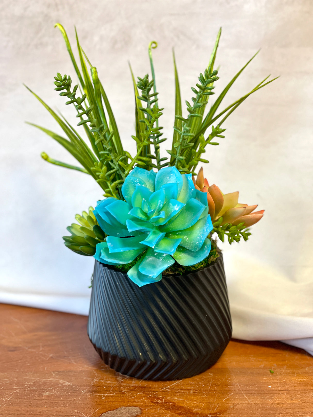 13" Teal tranquility Centerpiece