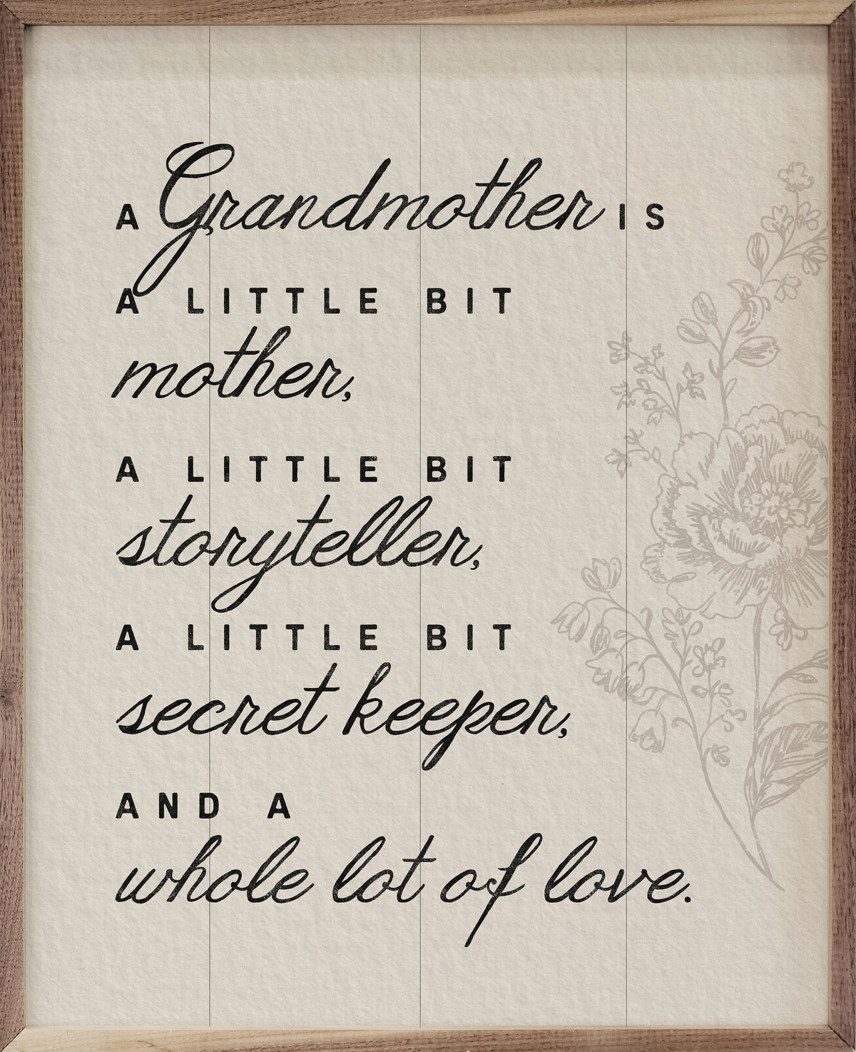 A Grandmother Is Wood Art