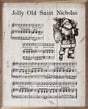 Jolly Old St Nicholas Sheet Music Whitewash Wood Art