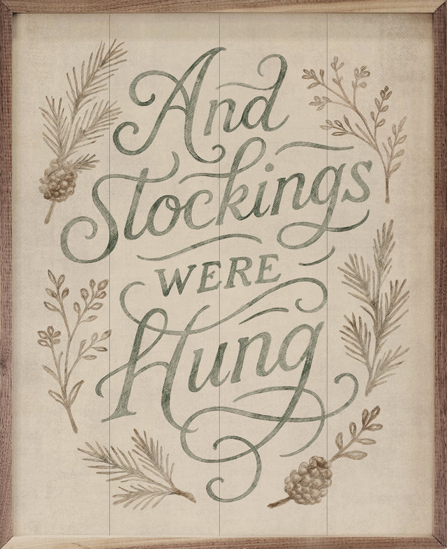 And Stockings Were Hung White Wood Art