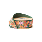 1.5" Fall Floral Wired Dupioni Ribbon Bolt