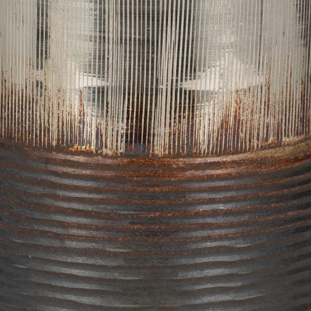 9" Metallic 2-Tone Vase