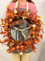 24" Pinecone Fall Mixed Wreath