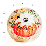 Pumpkin Bouquet Glass Orb Luminary