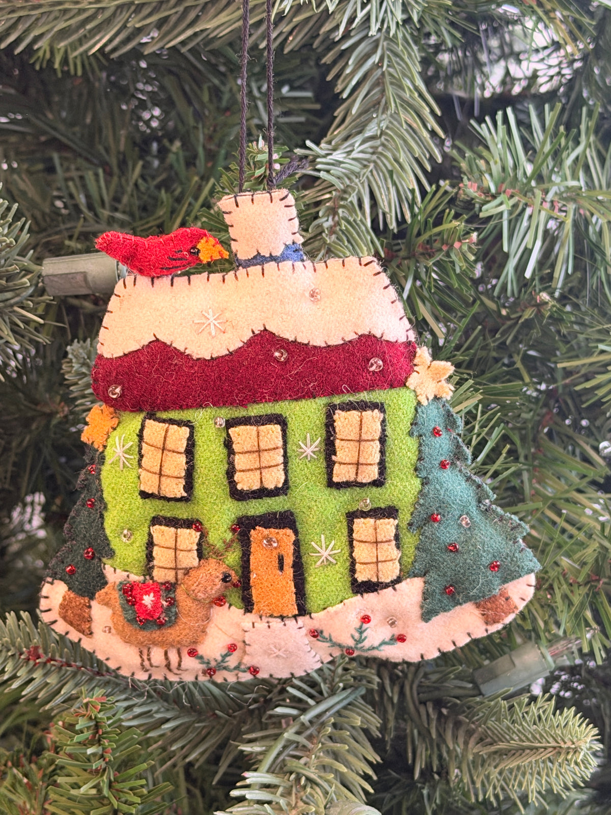 Handmade Green House Ornament