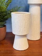 Short Capped Textured Vase