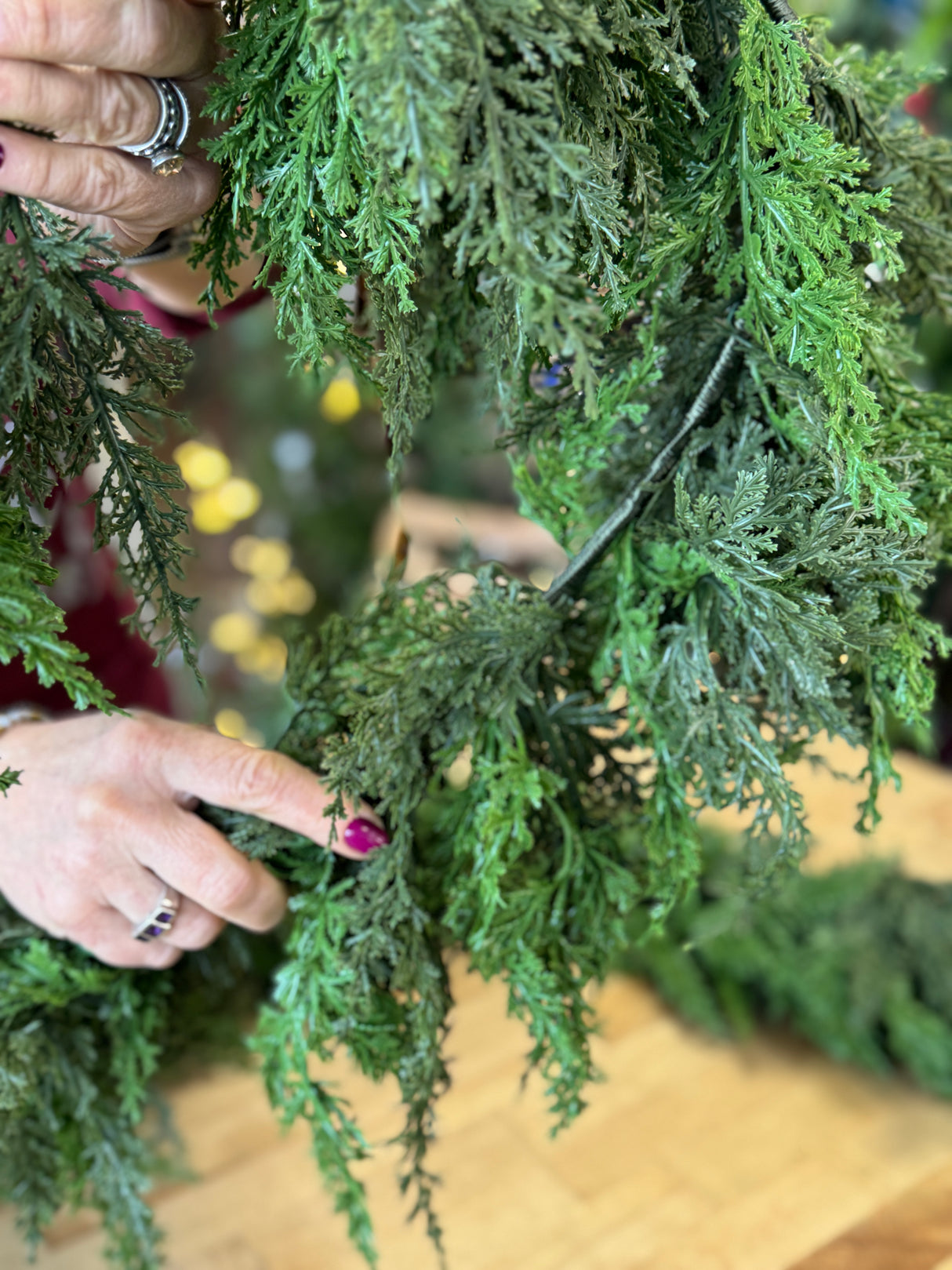 6' Cabin Real Touch Cedar Garland