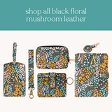 Black Floral Card Wallet