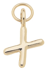 J Mini Initial Charm in Shiny Gold