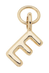 B Mini Initial Charm in Shiny Gold