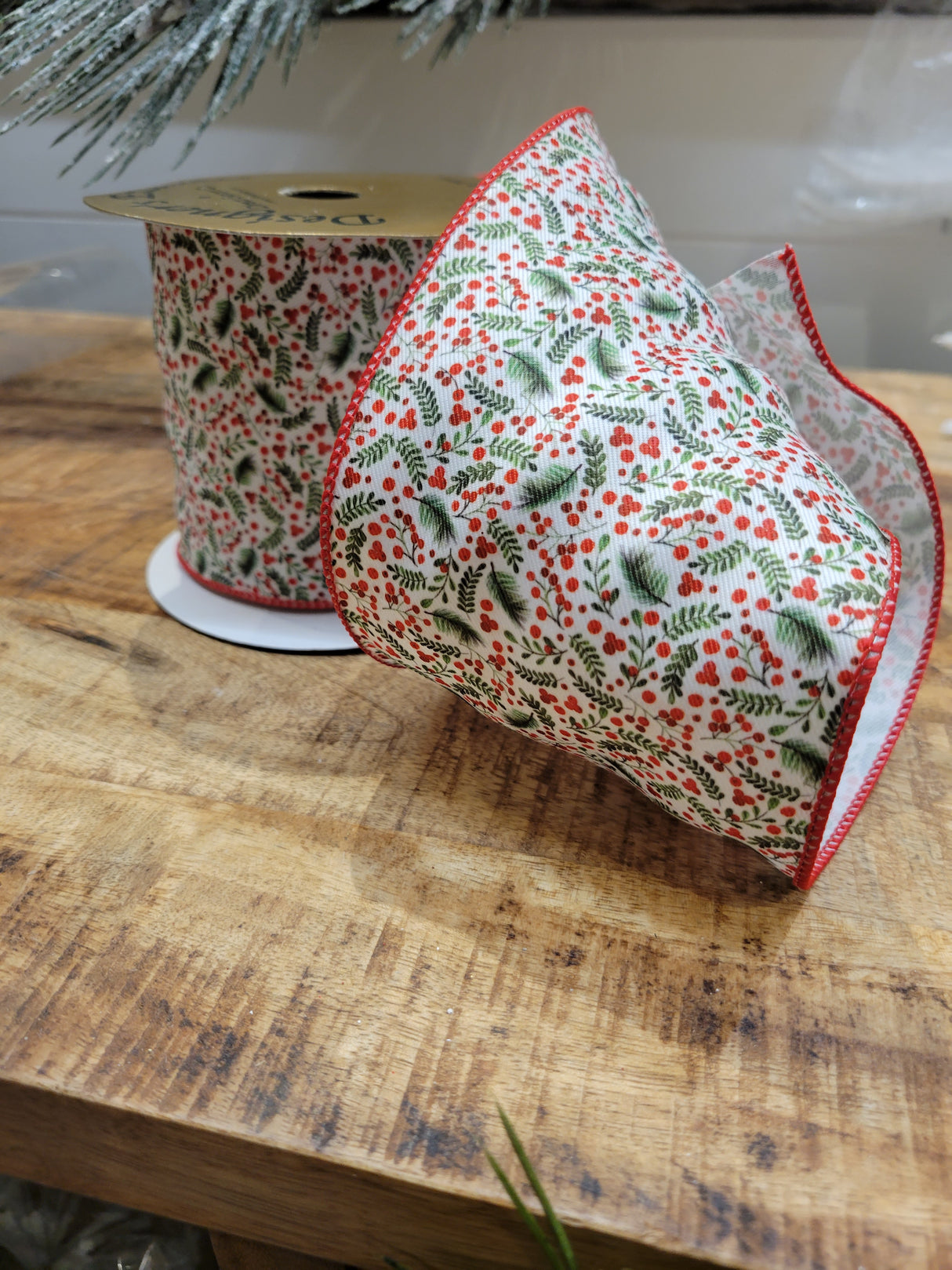 4" Mini Berry Print Ribbon Bolt