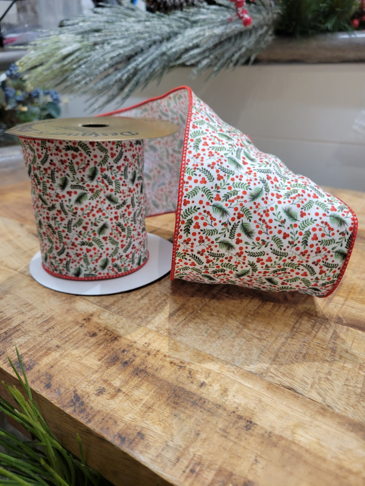 4" Mini Berry Print Ribbon Bolt