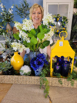 Large Yellow Iron Lantern