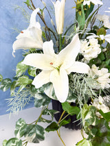 39" Whispering Whites Porch Pot