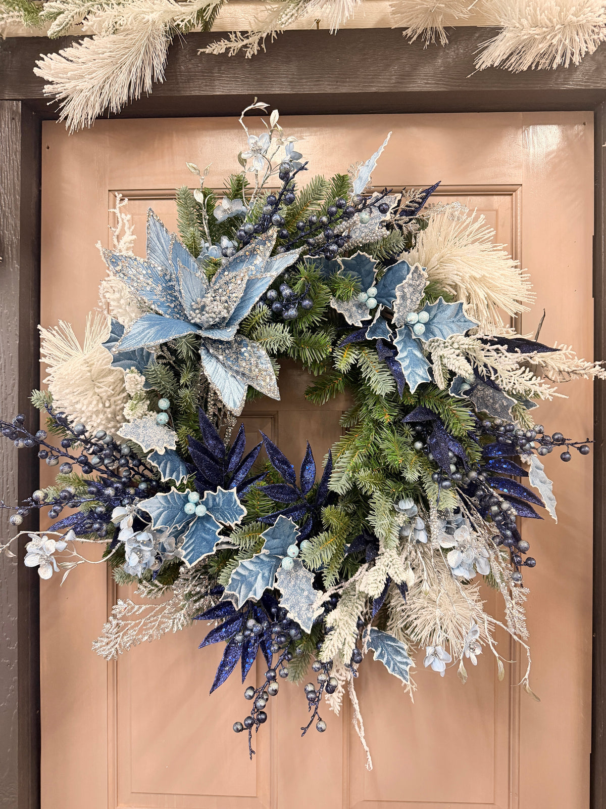 27" Silver Ice Cascade Wreath