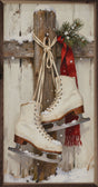 Ice Skates Hanging Wood Art