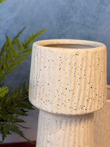 Tall Capped Textured Vase