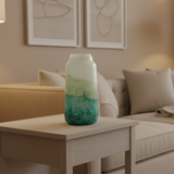 Ombre Green Decorative Glass Vase