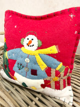 Handmade Snowman Pillow