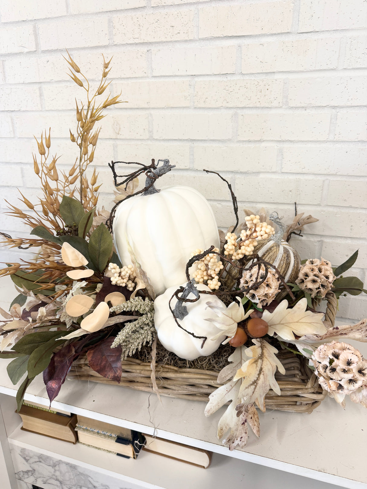 30" Gathering of Pumpkins Basket