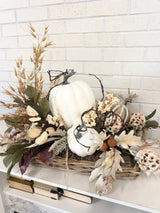 30" Gathering of Pumpkins Basket