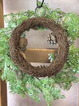 18" Winter’s Tale Pine Candle Ring