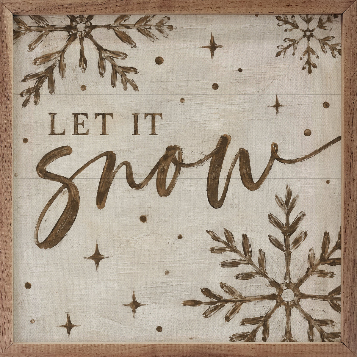 Let It Snow Wood Art