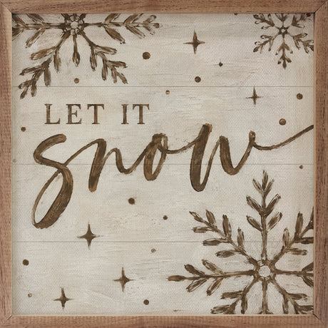 Let It Snow Wood Art