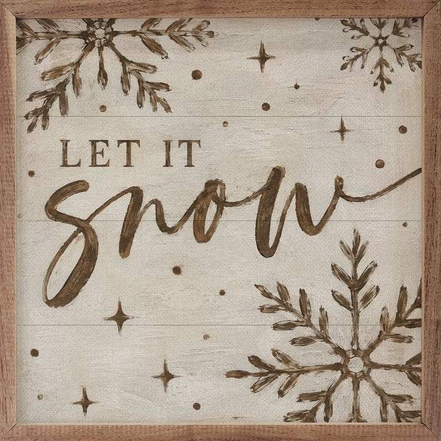 Let It Snow Wood Art