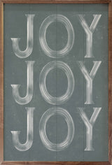 Joy On Repeat Gray Wood Art