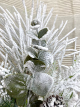 Snowy Winter Pine Spray