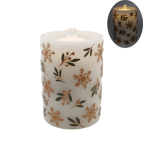 Cozy Snowflakes LED Water Fountain Candle for Christmas home decor from Magnolias Home Decor
