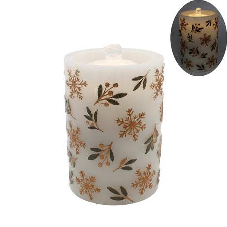 Cozy Snowflakes LED Water Fountain Candle for Christmas home decor from Magnolias Home Decor