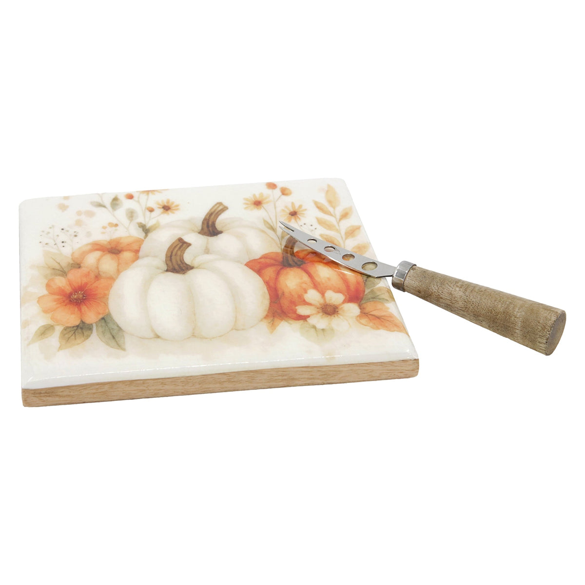 Pumpkins Cheese Tray with Knife