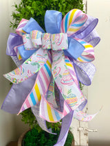 16" Lavender Egg Hunt Delight Bow