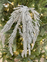 Silver Glittered Amaranthus Spray