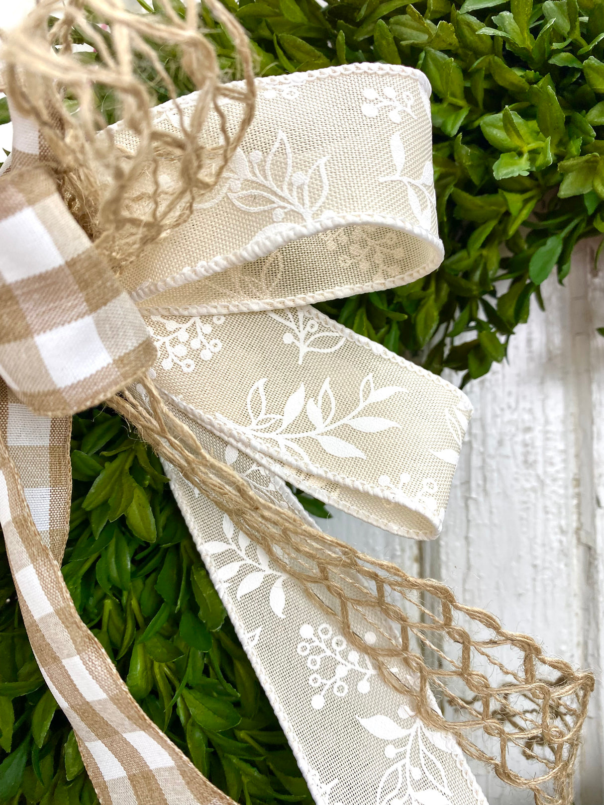 7" Country Linen Charm Bow